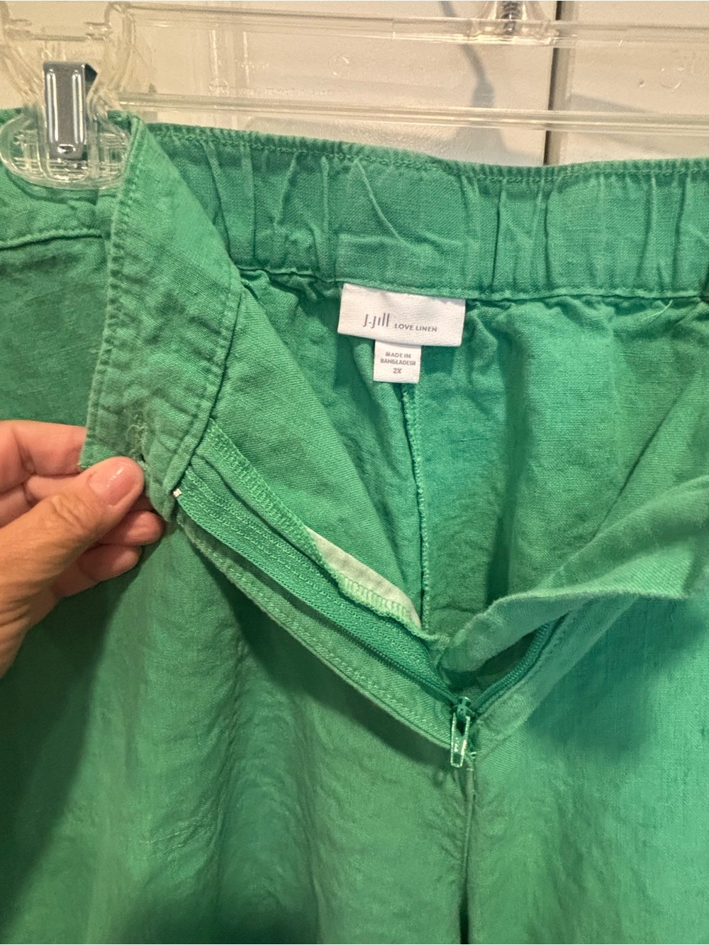 J. Jill Linen-Blend Ankle Pants in Bright Green